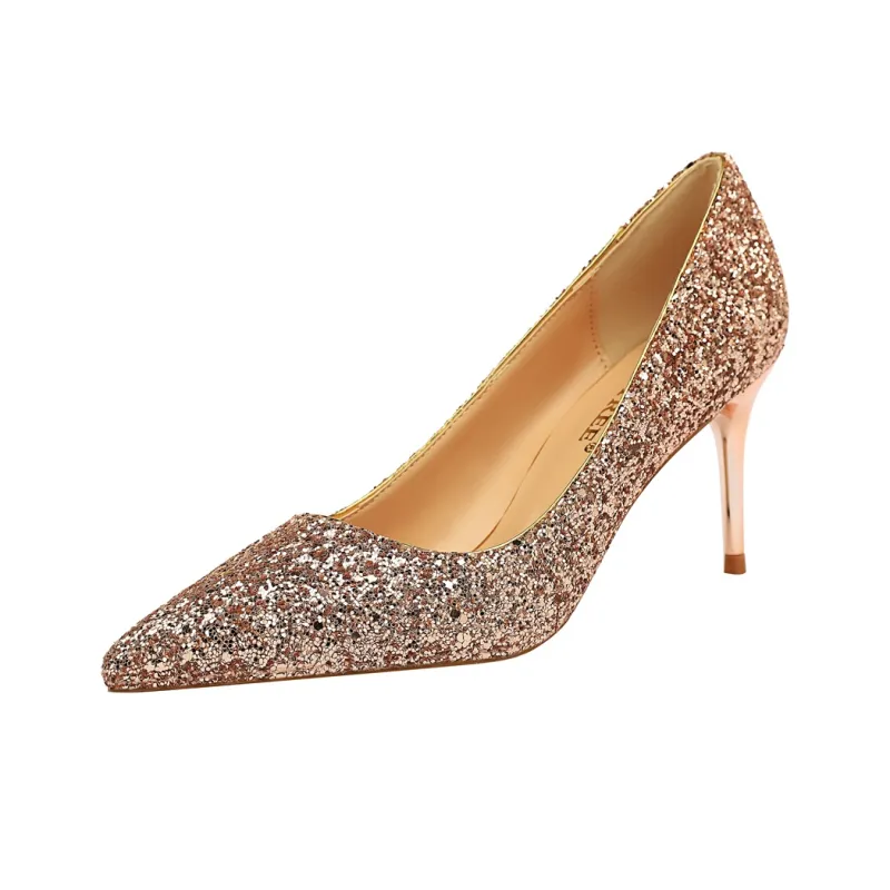 QITUMAUL Slim Heel High Heels 7cm Women's-19