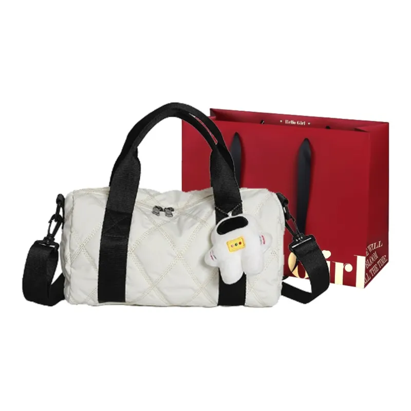 GOX Nylon Shoulder Bag, Crossbody Bag, Handbag Regular Women's White/Khaki/Green/Pink-0