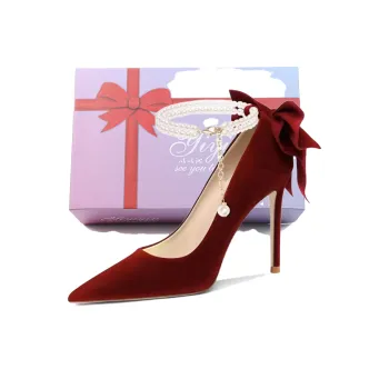 Take The Qin Slim Heel High Heels Women's Rose Red
