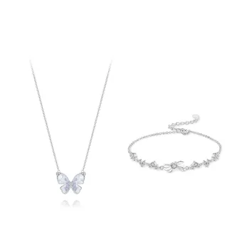 KUMET Zircon Necklaces Women's Same For Couples