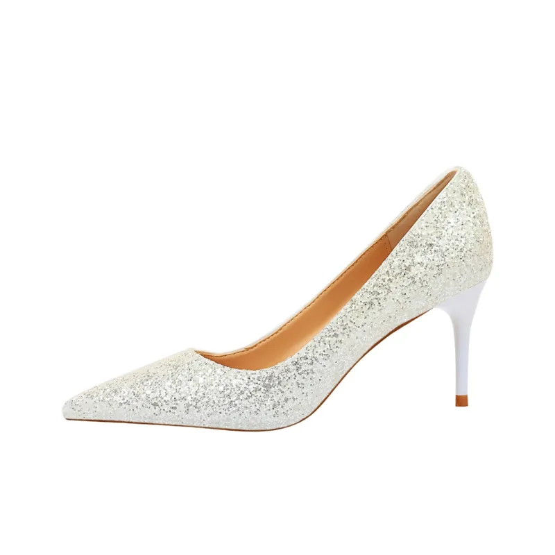 QITUMAUL Slim Heel High Heels 7cm Women's-3