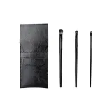 Black 3 Pcs Eye Shadow Brush+Storage Bag