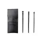 Black 3 Pcs Eye Shadow Brush+Storage Bag