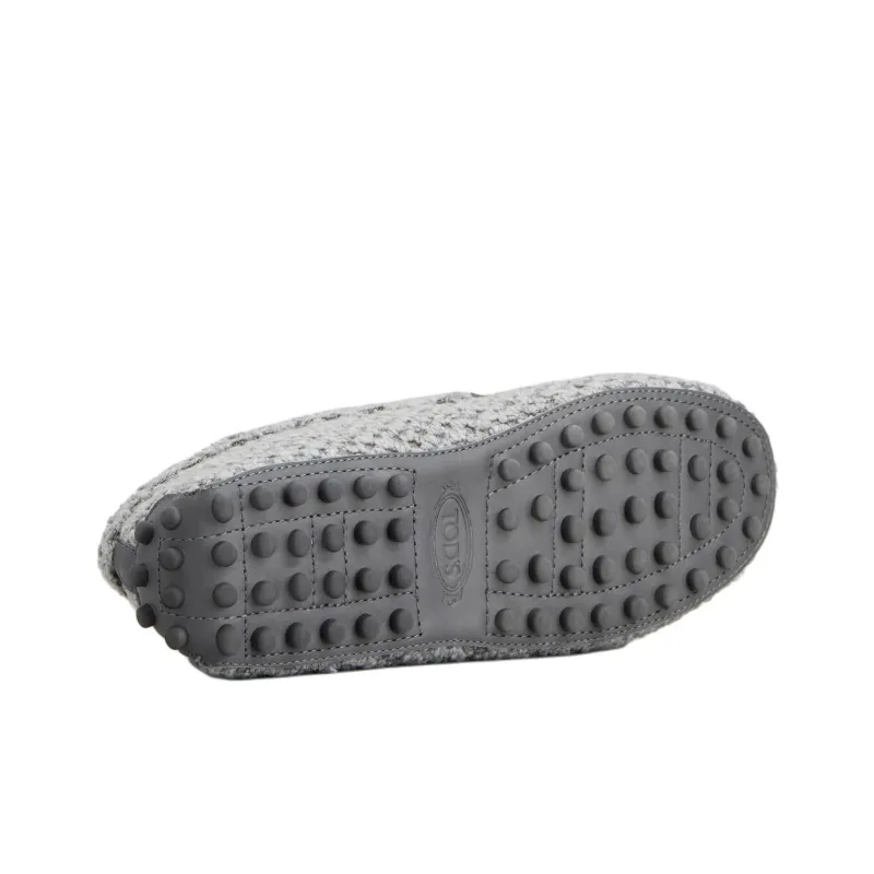 TOD'S Beanie Shoes Women's Gray White-4