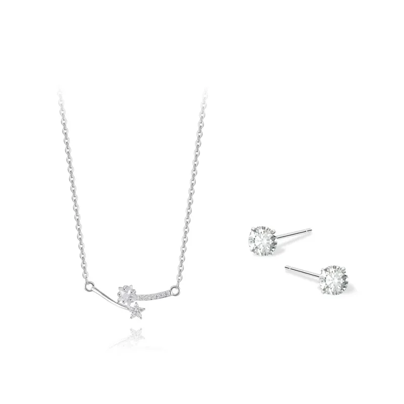 KUMET Sterling Silver Necklaces Women's Same For Couples-0