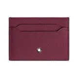 MONTBLANC Calfskin Card Holder Unisex Burgundy