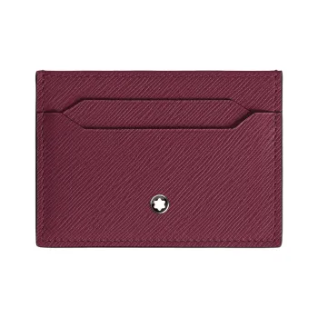 MONTBLANC Calfskin Card Holder Unisex Burgundy