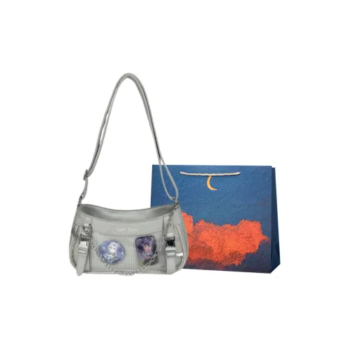 Elsvet PU Shoulder Bag Women's Silver/Black/Violet/Blue/Pink