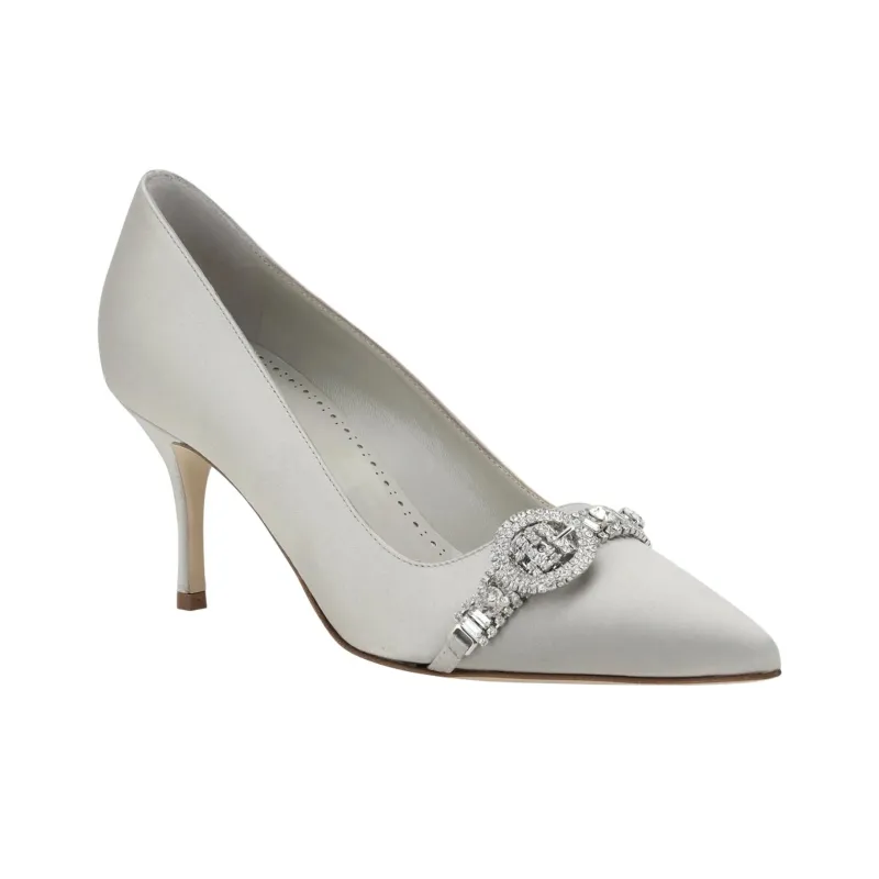 MANOLO BLAHNIK Slim Heel High Heels 7cm Women's Greige-2