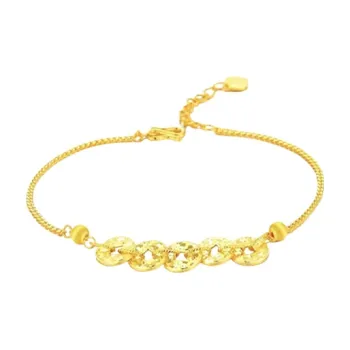 CUTE DAME S999 Pure Silver Bracelets Women's Silver, Gold