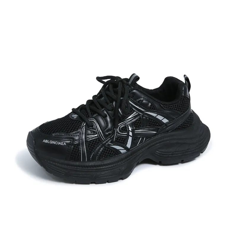 BINGO DUCK Coverage, Breathable, Height Increasing Low Top Chunky Sneakers Women's-4