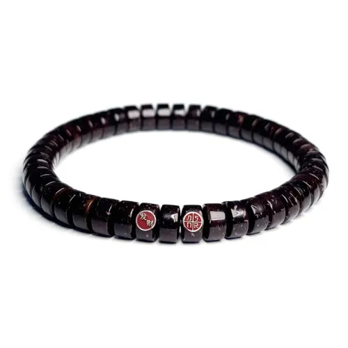 MOUNTAINS AND MANS Coconut Shell Beads New Chinese Style Wealth And Good Luck Beaded Bracelet Unisex