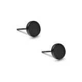 999 Silver[Black 1 Pair]7mm Eh-2057.ebK