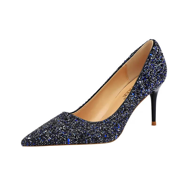 QITUMAUL Slim Heel High Heels 7cm Women's-10
