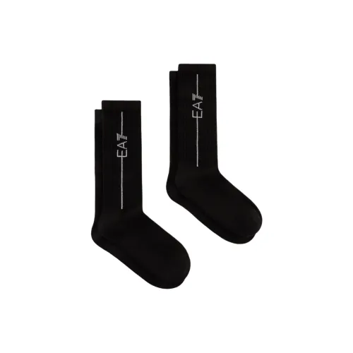 EMPORIO ARMANI Logo Embroidered Two Pack Socks