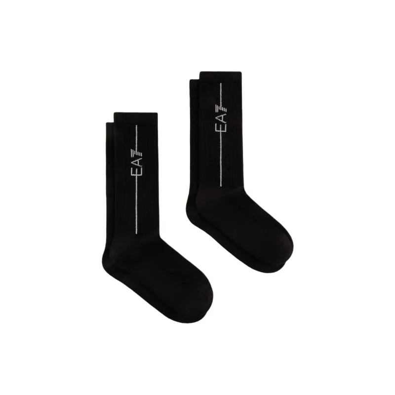 EMPORIO ARMANI Logo Embroidered Two Pack Socks-0