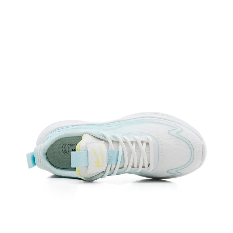 Warrior Lightweight Rebound Wear Resistant Low Top Training For Long Distance Running Running Shoes Women's White Moon-3