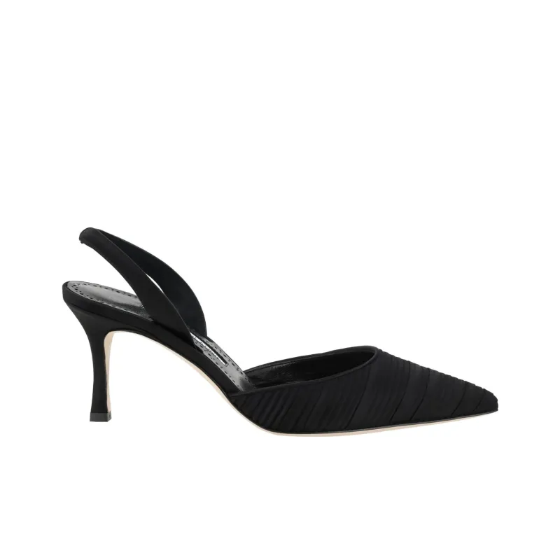 MANOLO BLAHNIK Carolyne Slim Heel High Heels 7cm Women's Black-1