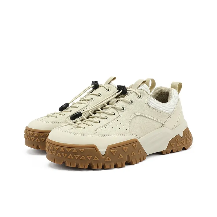 UBZ Abrasion Resistant Low Top Hiking Shoes Women's Moon White-1