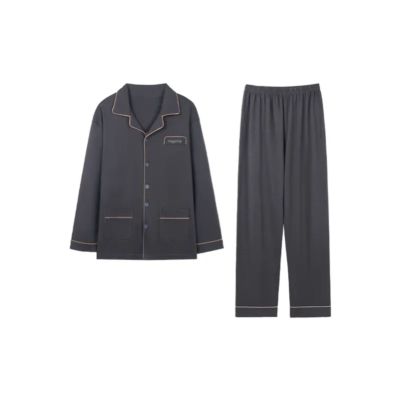 Huggy Kissy Pajama Set Men's Pencil Gray-0