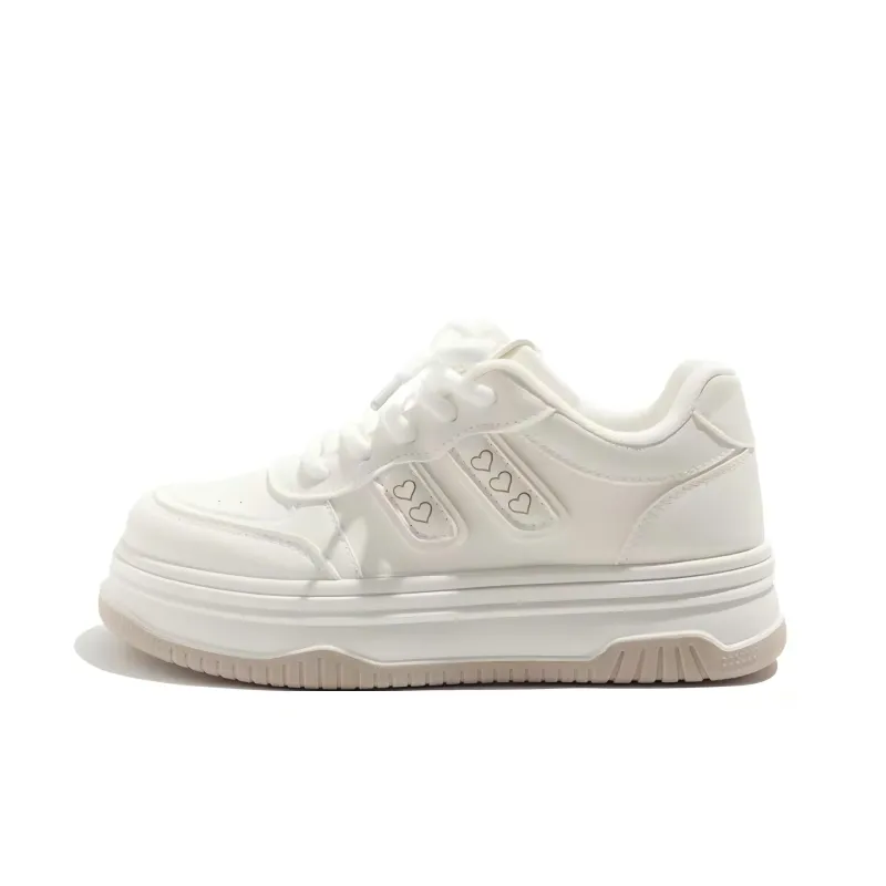 BINGO DUCK Coverage Slip Resistant Height Increasing Low Top Skateboard Shoes Women's-7