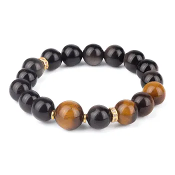 QIXIANG Obsidian Bracelets Unisex
