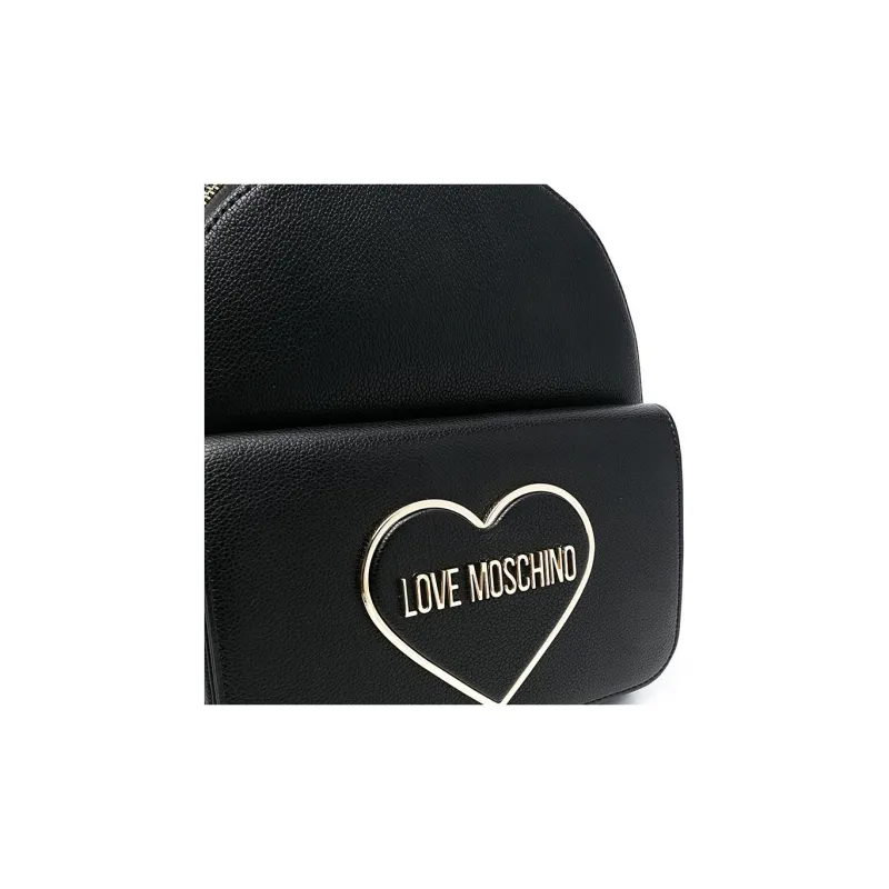 LOVE MOSCHINO Polyurethane Backpack Women's Black-3