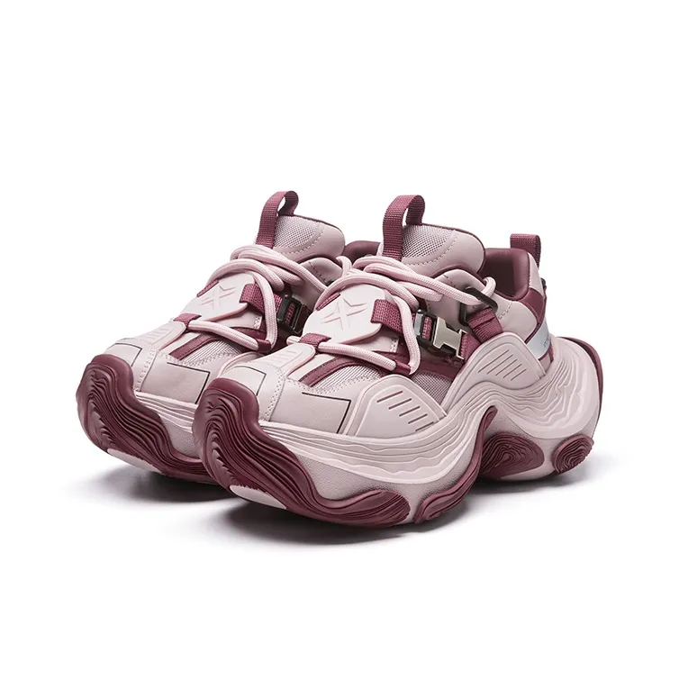 XMZY Dune Series Sandalwood Height Increasing Wear-Resistant Low-Top Chunky Sneakers Unisex-46