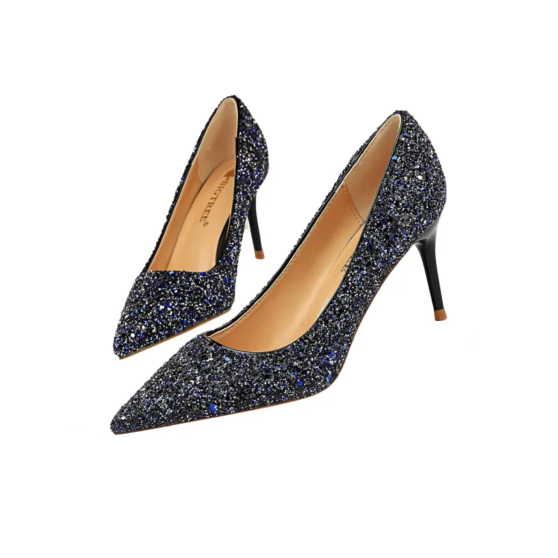QITUMAUL Slim Heel High Heels 7cm Women's-11