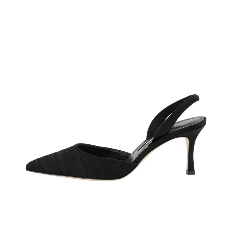 MANOLO BLAHNIK Carolyne Slim Heel High Heels 7cm Women's Black-0