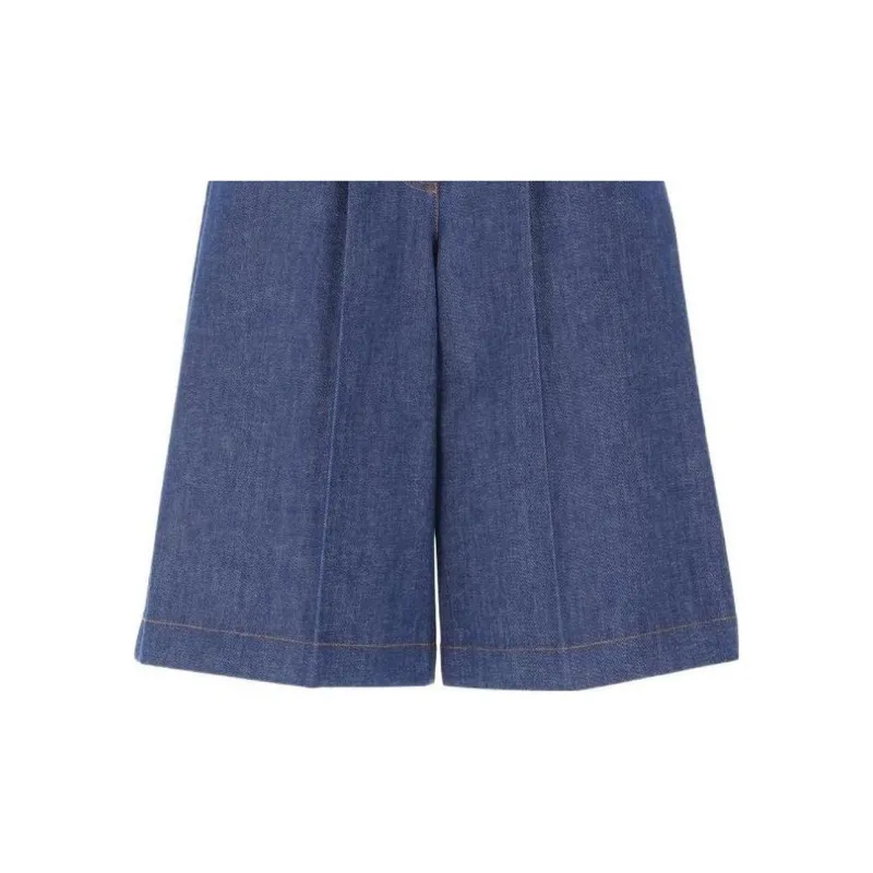 FENDI SS23 Casual Shorts Women's Denim Blue-4