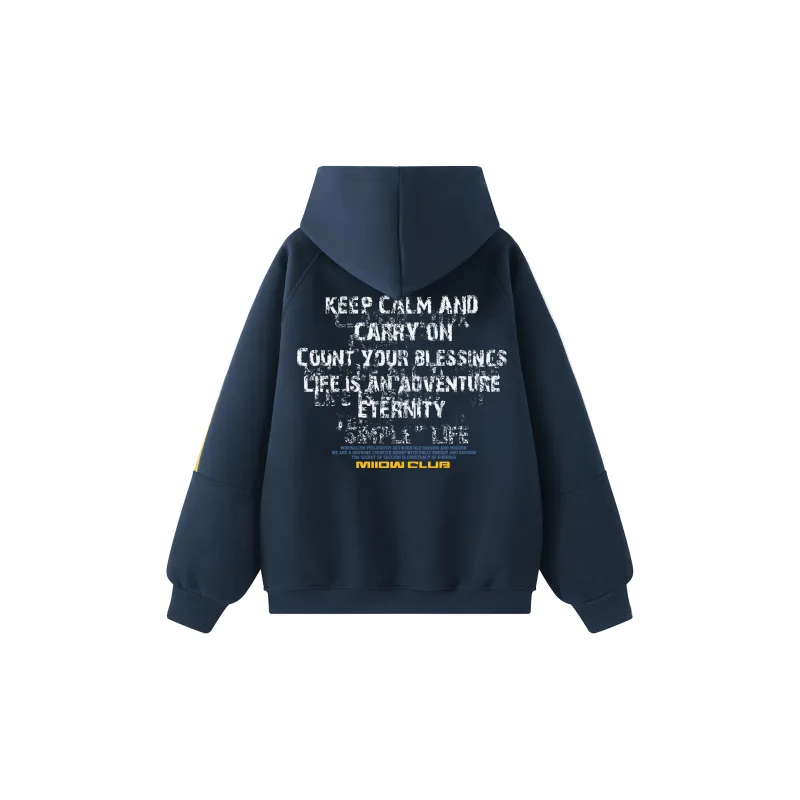 MIIOW Trend Party Series Sweatshirt Unisex Navy Blue-23