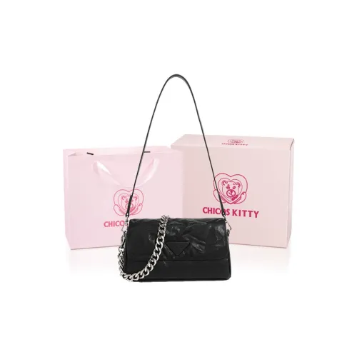 Pivsnu PU Shoulder Bag Regular Women's Ecru/Black