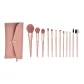 12 Pcs Nude Pink Set Brushes+Brush Bag