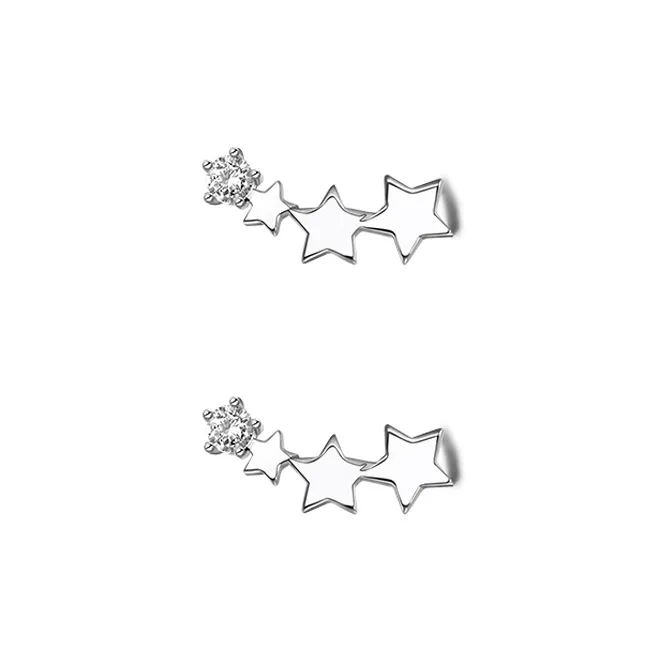 EAR PARTNER 925 Sterling Silver Stud Earrings Women's-0