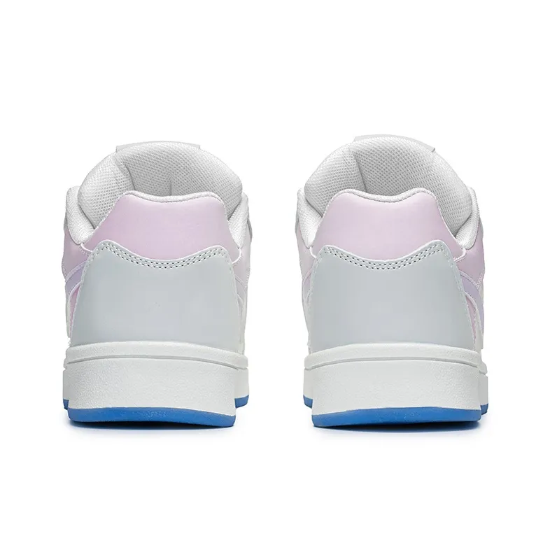 Medd Non-slip Lightweight Low-Top Skateboard Shoes Unisex White And Blue Mandarin Ducks-20