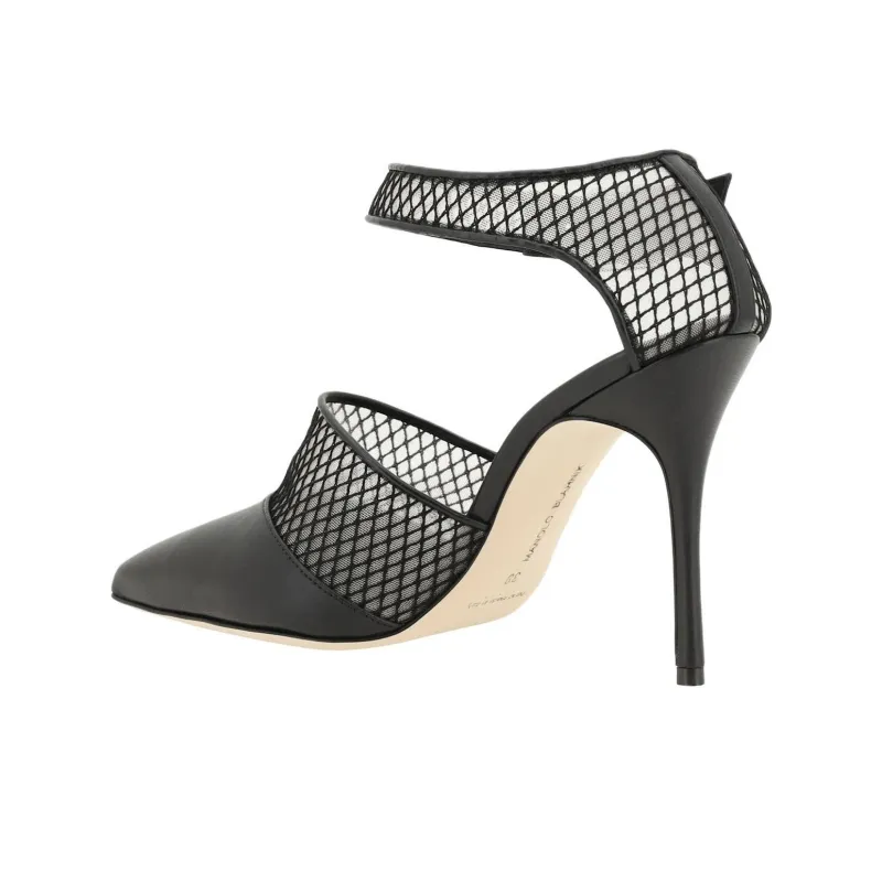MANOLO BLAHNIK Jatelah Slim Heel High Heels 10.5cm Women's Black-2