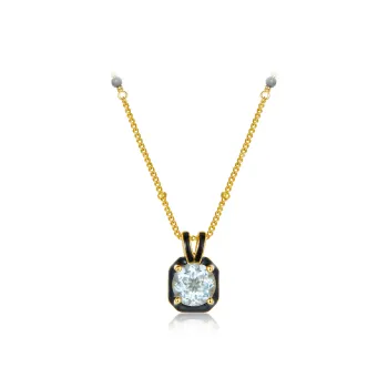 MITHAOL KUSC 925 Silver Plated With 18K Gold Necklaces Women's