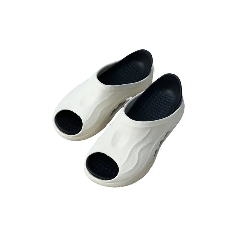 SHIGUDE Slippers Men's, Black White-5