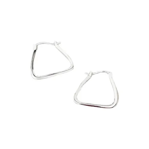 U state 925 Sterling Silver Hoop Earrings Women's