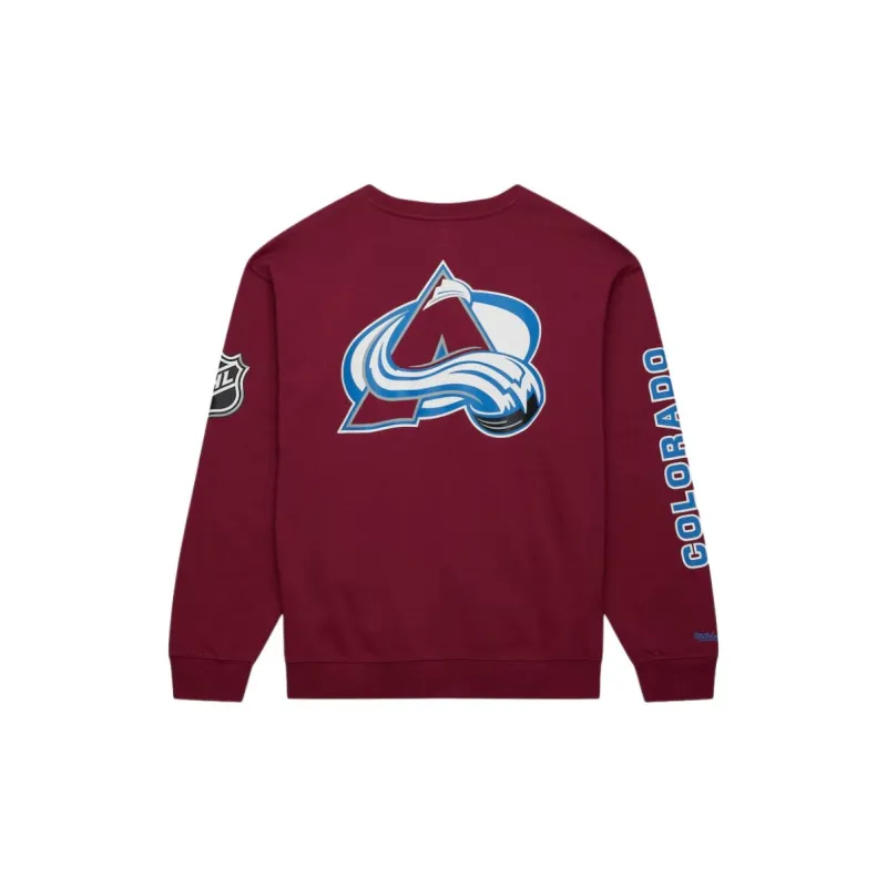 Mitchell & Ness Colorado Avalanche There & Back Sweatshirt Men's Burgundy Red-1