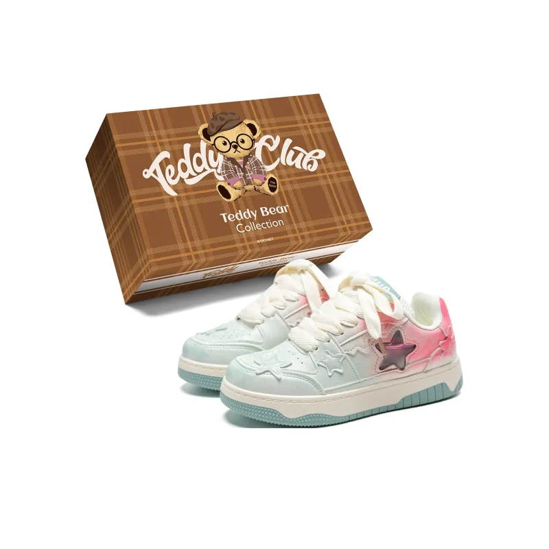 Teddy Bear Collection Coverage Slip Resistant And Abrasion Resistant Low Top Skateboard Shoes Women's-6