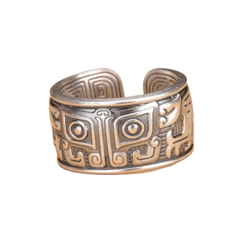 LIUXIN 999 Fine Silver Rings Men's-1