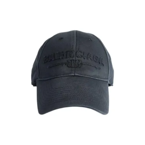 Balenciaga Cotton Baseball Caps Men's Black