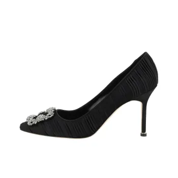 MANOLO BLAHNIK Hangisi Slim Heel High Heels 9cm Women's Black