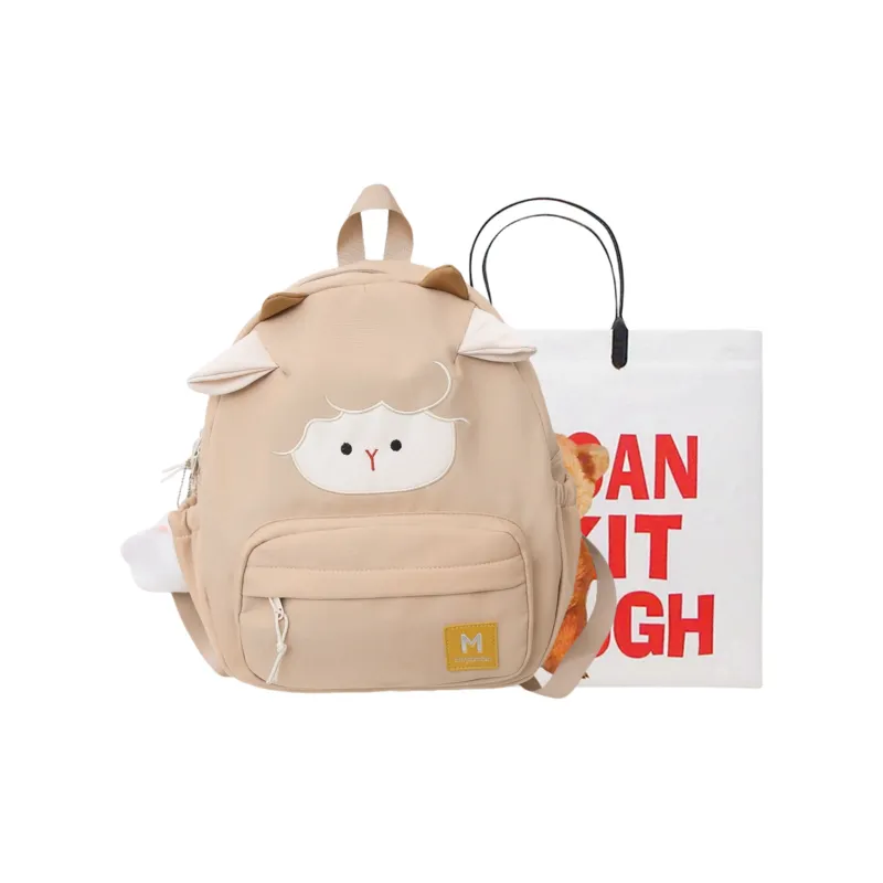 Worm's Home Nylon Backpack Regular Women's White/Khaki/Black-5