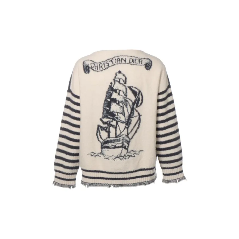 DIOR FW22 Cashmere Sweater Women's Beige-1