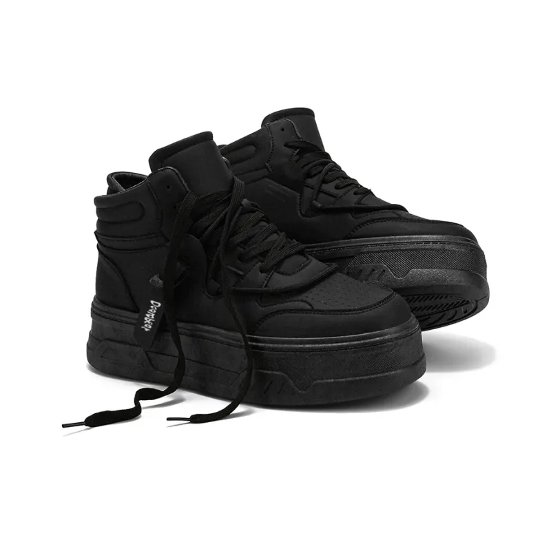 Budding Bear Anti Slip And Wear Resistant Height Increasing High Top Skateboard Shoes Men's-22
