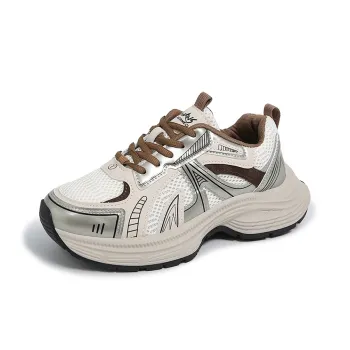 BINGO DUCK Height Increasing Coverage Mid Top Chunky Sneakers Women's