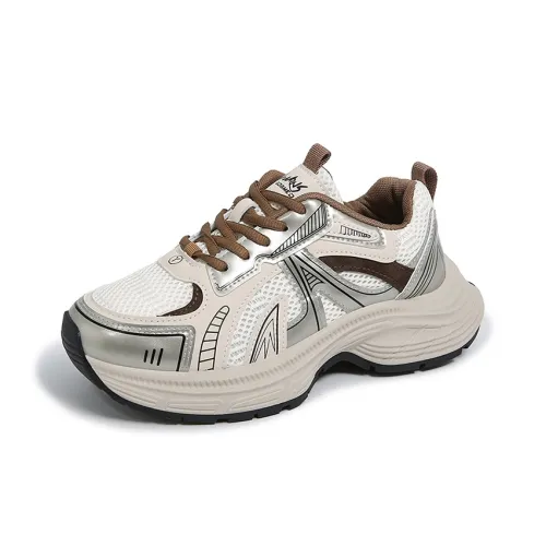 BINGO DUCK Height Increasing Coverage Mid Top Chunky Sneakers Women's